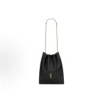 SAINT LAURENT YSL Jamie 4.3 Distressed Metal Logo Detachable zipper handle bill of lading Shoulder bag for women, black